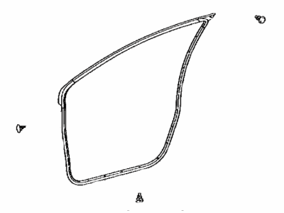 Toyota 67862-52220 Weatherstrip,  Front Door,  LH