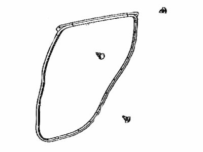 Toyota 67871-52180 Weatherstrip, Rear Door, Passenger Side