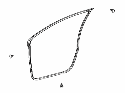 Toyota 67861-52230 Weatherstrip, Front Door, Passenger Side