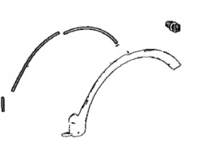 Toyota 75606-42190 Moulding,  Quarter,  Outside Center LH
