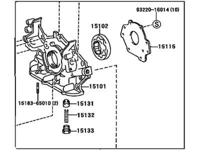 Toyota 15100-0A010 Pump Assy,  Oil