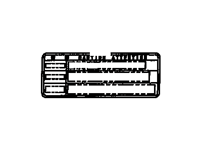 Toyota 88723-0A050 Label,  Caution