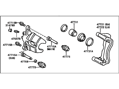 Toyota 47730-06040 Cylinder Assy,  Front Disc Brake,  RH