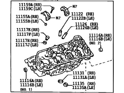 Toyota 11102-09032 Head,  Cylinder,  LH
