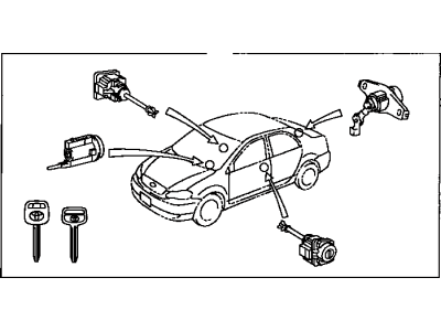 Toyota Corolla Ignition Lock Cylinder - 69005-02080