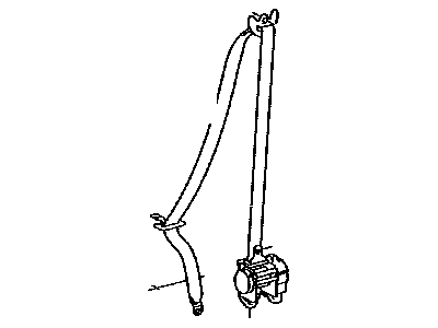 Toyota 73220-0C081-A0 Belt Assembly, Front Seat Outer, Driver Side
