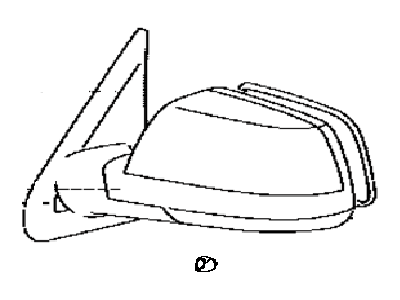 Toyota 87910-0C610-A0 Mirror Assy,  Outer Rear View,  RH
