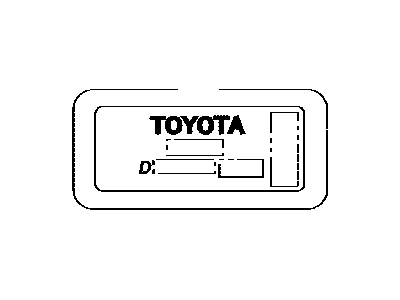 Toyota 16448-0S010 Plate,  Radiator Caution