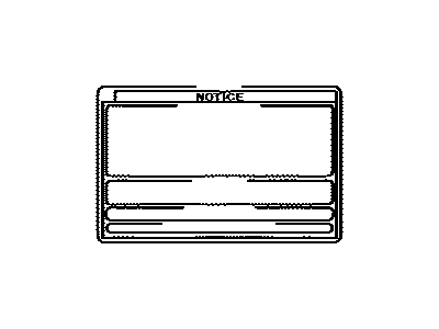 Toyota 36369-0C100 Label,  Transfer Information