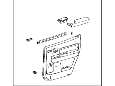 Toyota 67630-0C191-C3 Board Sub-Assembly, Rear Door Trim, Passenger Side
