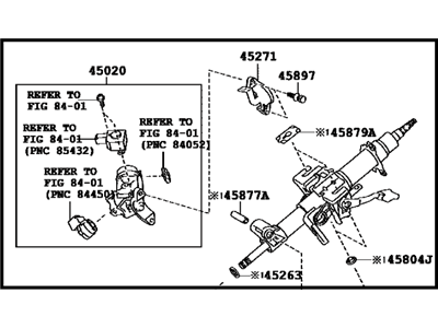 Toyota 45250-0C195 Column Assy,  Steering