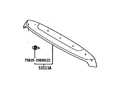 Toyota 53111-0C240-A2 Grille,  Radiator,  Outside