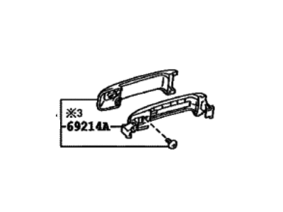 Toyota 69210-0C060-A1 Handle Assy,  Front Door,  Outside RH