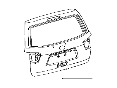 Toyota 67005-0C130 Panel Sub-Assy,  Back Door
