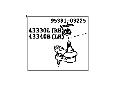 Toyota 43340-39545 Joint Assy,  Lower Ball,  Front LH