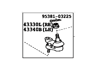 Toyota 43330-39775 Joint Assy,  Lower Ball,  Front RH