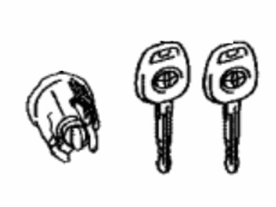 Toyota 69057-02B30 Cylinder & Key Set, Ignition Switch Lock