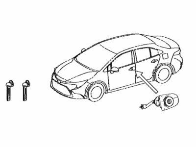 Toyota 69005-02J40 Cylinder Set, Lock
