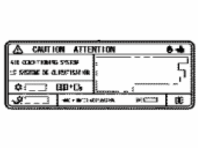 Toyota 88723-12350 Label, Cooler Service Caution