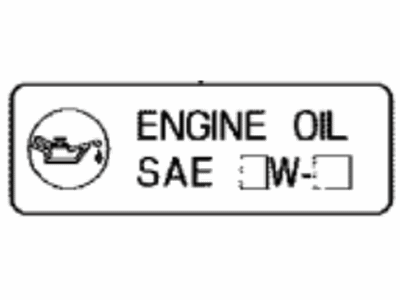 Toyota 15369-25010 Label, Engine Oil Information