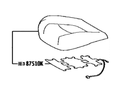 Toyota 71071-0A280-B1 Cover,  Front Seat Cushion,  RH(For Separate Type)
