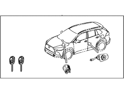 Toyota 69005-0A080 Cylinder Set,  Lock