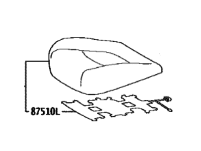 Toyota 71072-0A140-C1 Cover,  Front Seat Cushion,  LH(For Separate Type)