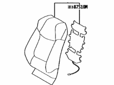 Toyota 71073-0A310-B3 Cover,  Front Seat Back,  RH(For Separate Type)