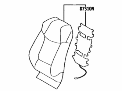 Toyota 71074-0A160-C3 Cover,  Front Seat Back,  LH(For Separate Type)