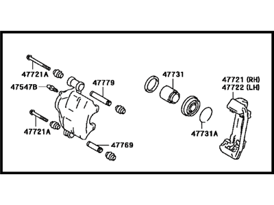 Toyota Celica Brake Caliper - 47730-20370