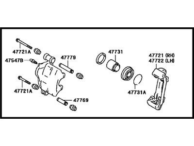 Toyota Celica Brake Caliper - 47750-20370