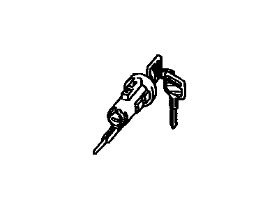 Toyota 69057-20270 Cylinder & Key Set,  Ignition Switch Lock