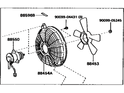 Toyota Celica Fan Motor - 88590-20230