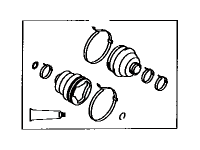 Toyota 04438-12172 Boot Kit,  Front Drive Shaft,  In & Outboard,  RH