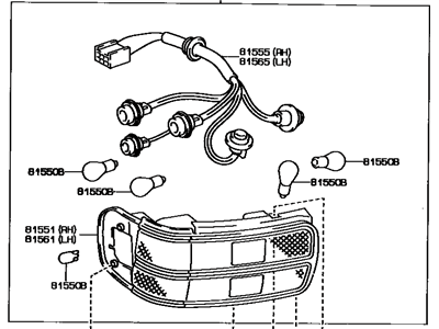 Toyota Celica Back Up Light - 81560-2B090