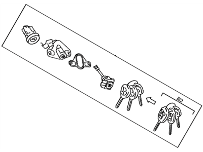 Toyota SU003-04610 Cylinder Set, Lock