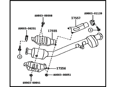 Scion SU003-01131 Pipe Assy,  Exhaust,  Front