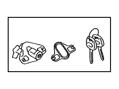 Scion SU003-01429 Cylinder & Key Set,  Luggage Compartment Lock