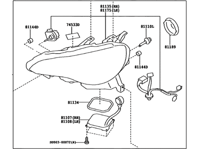 Scion SU003-04631 Headlamp Assy,  LH