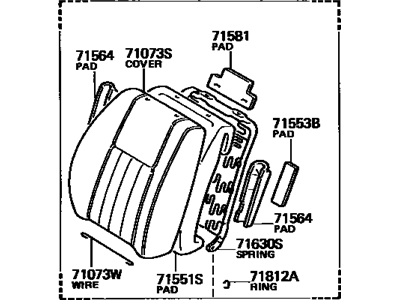 Toyota 71430-1B260-03 Back Assembly, Front Seat, Passenger Side(For Separate Type)