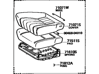 Toyota 71410-1B310-03 Cushion Assembly, Front Seat, Passenger Side