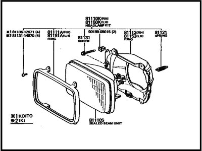 Toyota Celica Headlight - 81110-14700