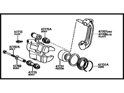 Toyota Celica Brake Caliper - 47750-14150