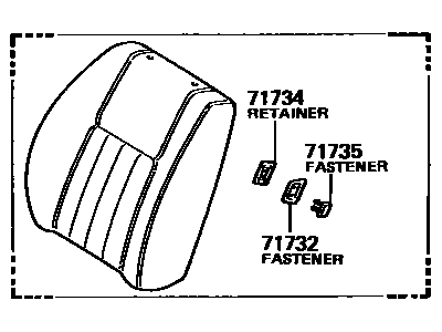Toyota 71073-1B210-02 Cover, Front Seat Back, Passenger Side(For Separate Type)