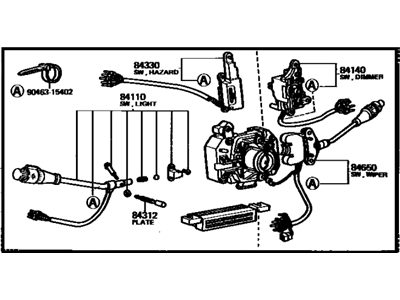 Toyota Celica Turn Signal Switch - 84310-14770