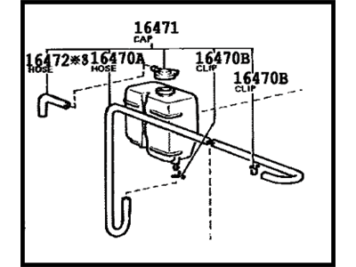 Toyota Celica Coolant Reservoir - 16470-70010