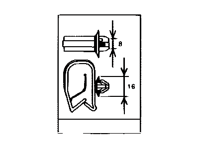 Toyota 82711-35520 Clamp (For Windshield Washer)