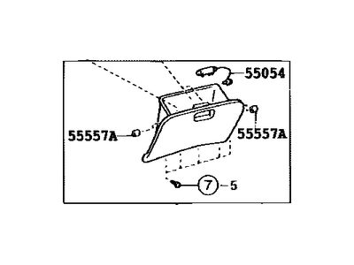 Toyota 55501-48070-A0 Door Assy,  Glove Compartment
