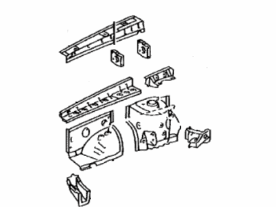 Toyota 53701-48020 Apron Sub-Assembly, Front Fender, Passenger Side