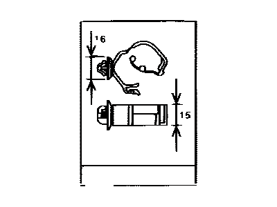 Toyota 82711-1E350 Clamp, Hood Lock Control Cable